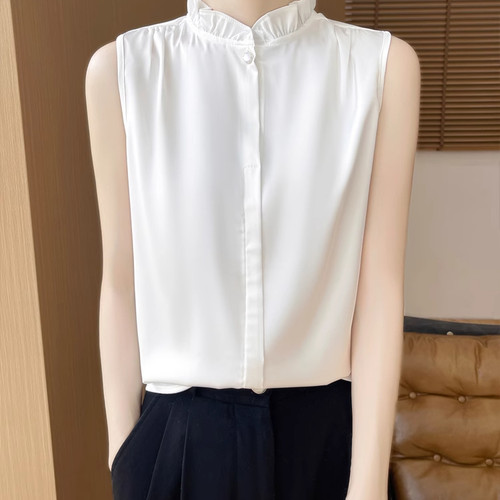 {四季可穿}缎面~丝滑~高级感百搭荷包无袖背心F36