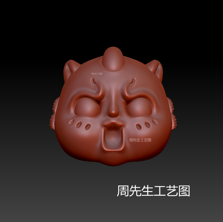 stl小鬼头捣蛋鬼表情包三维立体图纸文件精雕图3D打印雕刻 Q545