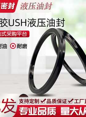 丁晴橡胶USH液压油封180/190/200/204*200/210/220/224*12孔轴用