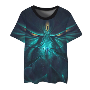 克苏鲁神话洛夫克拉夫特Cthulhu旧日支配者速干短袖T恤衫男半截袖
