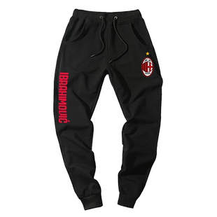 意甲AC米兰队服足球迷服运动长裤男女伊布小脚裤卫裤子束脚休闲裤