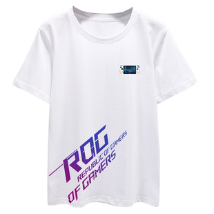 ROG掌机游戏机玩家国度同款短袖T恤衫男女纯棉半袖体恤衣服可定制