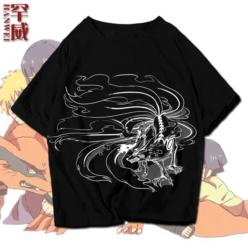 火影忍者鸣人动漫漫画周边速干短袖T恤衫男女半袖体恤夏装上衣服