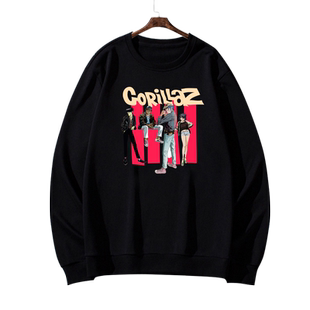 Gorillaz街头顽童ChakaKhan摇滚乐队圆领卫衣男女薄款长袖上衣服