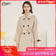 Phiên bản Hàn Quốc của áo khoác len nữ dài 2019 thu đông và áo đôi nữ đa năng thiết kế ý nghĩa quần áo nữ nhỏ - Trung bình và dài Coat