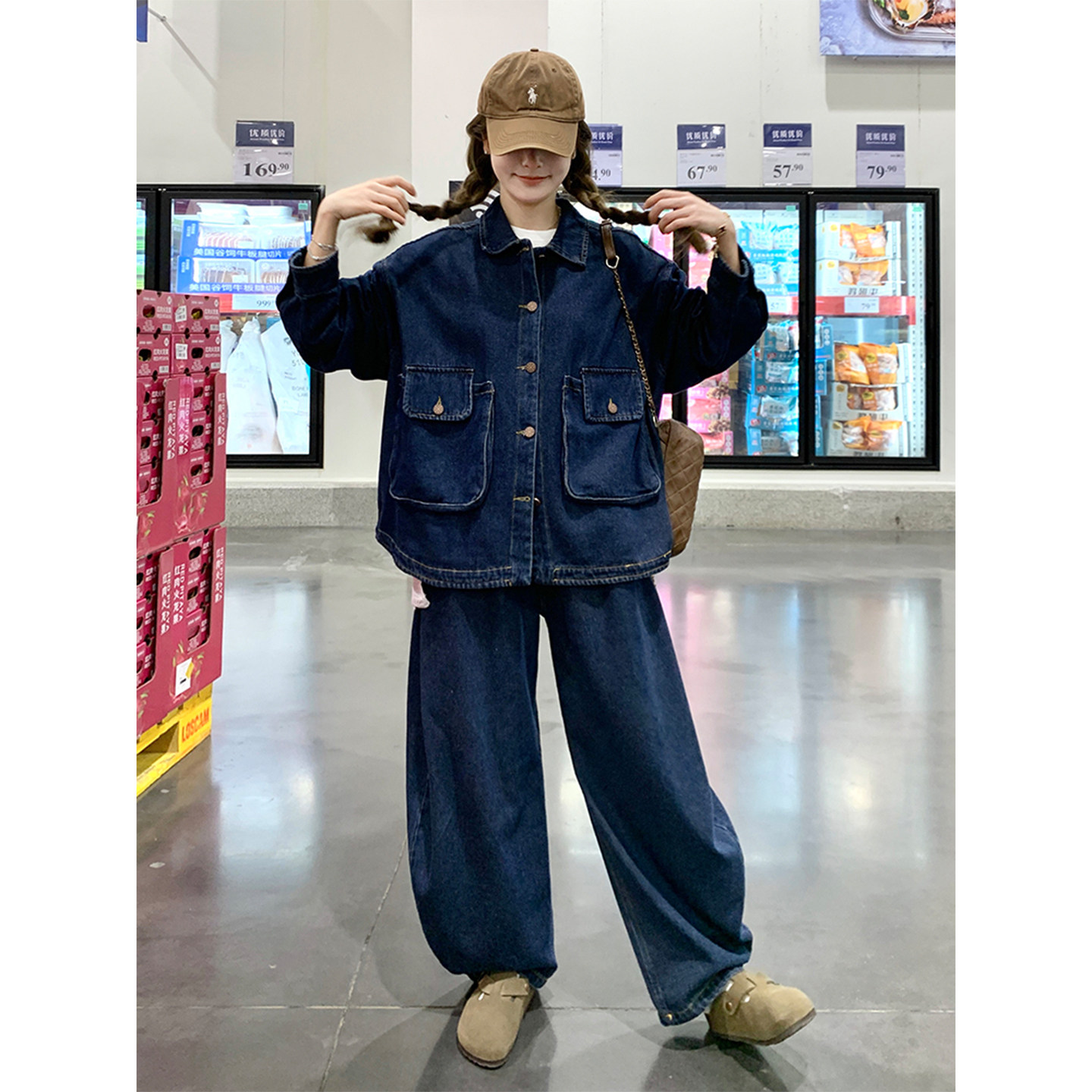 ţ����(��װ�� XL ���ı����ֿ���쪼���۷縴�Ÿ߼�����ɫţ������������װ��Ů��