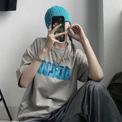 Korean ins Harajuku women's versatile letter printing loose Casual Short Sleeve T-Shirt