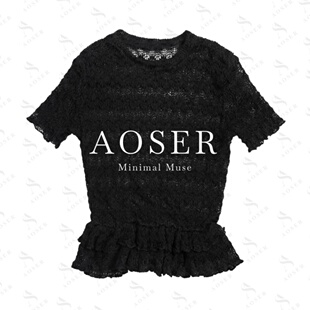 AOSER新款时尚气质百搭休闲显瘦日常韩版洋气减龄针织衫33656