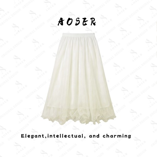 AOSER时尚大摆显瘦仙女半身裙