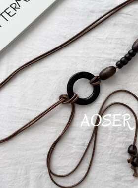 AOSER新款可调节打结绳子腰带女搭配时尚复古细腰链女百搭529