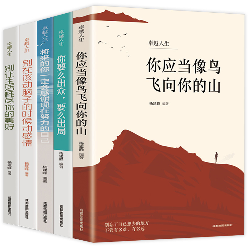 卓越人生全5册你应当像鸟儿飞向你的山你要么出众要么出局将来的你一定会感谢现在努力的自己青春励志成功学心灵修养书心灵箴言