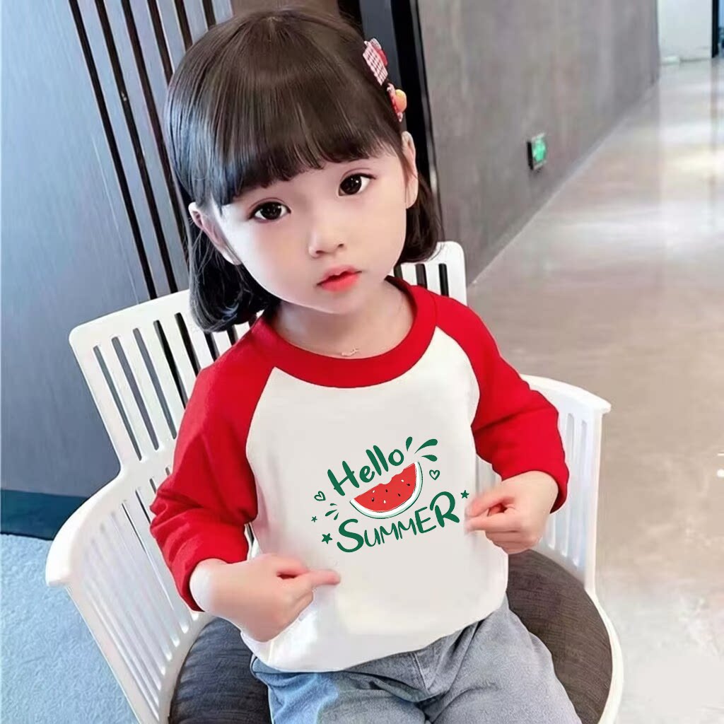 秋装女童2026春秋新款儿童卡通撞色薄款100%纯棉长袖T恤打底衫