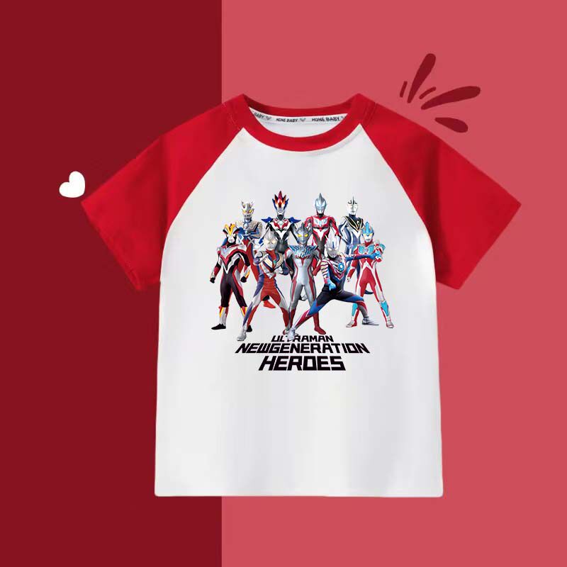 奥特曼男童短袖t恤夏季2026新款100%纯棉半袖体恤超好看衣服夏装