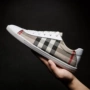 Giày siêu nhân Giày nam 2019 mùa thu mới Giày thủy triều Giày da nam phiên bản Hàn Quốc của giày đế thấp để giúp giày trắng nhỏ - Giày thấp giày thể thao