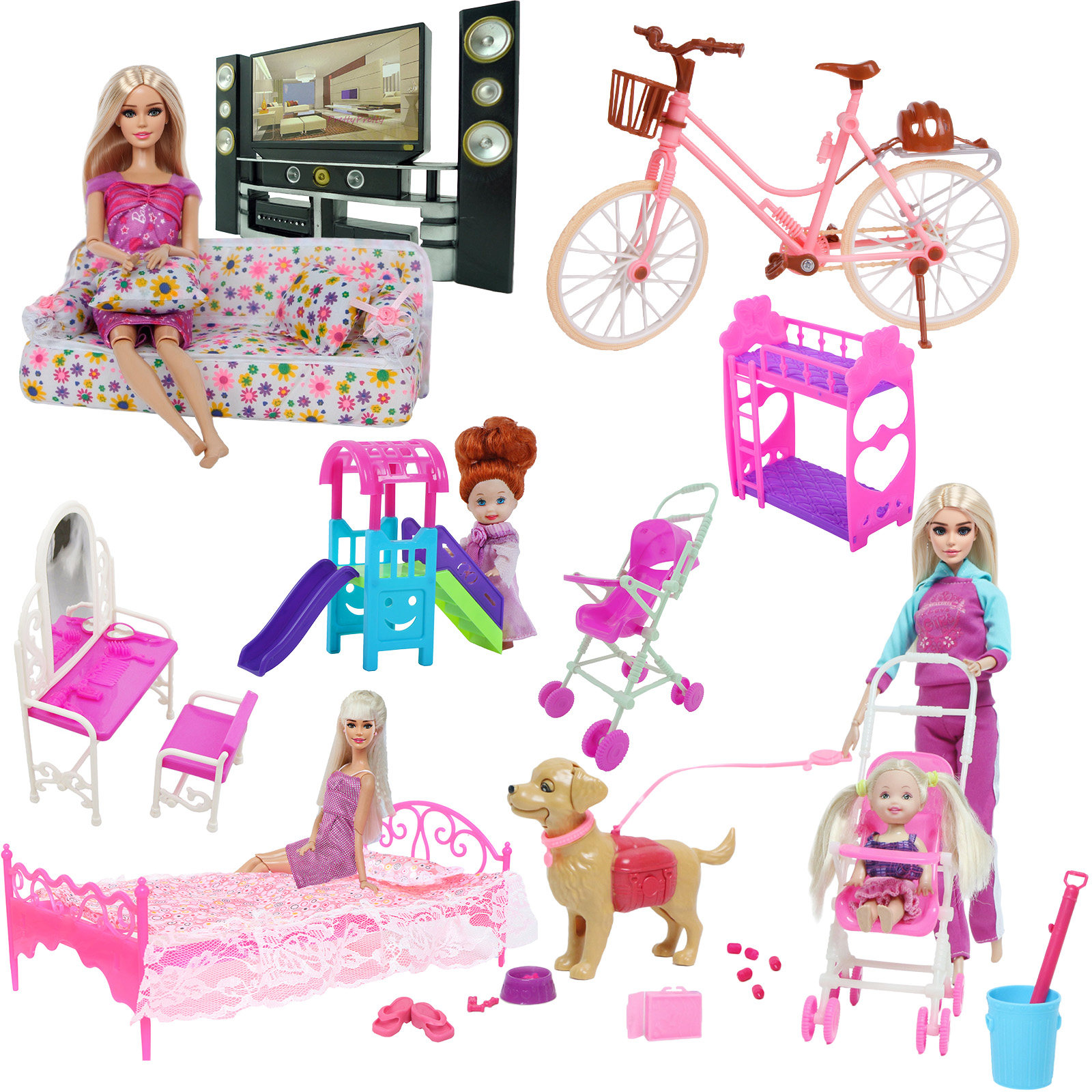 比肯娃娃仿真过家家玩具配件