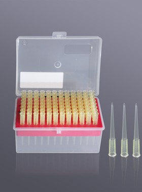 LABSELECT 甄选 T-0200-R-S 200μL无菌盒装吸头 黄色50.55mm 96支/盒 10盒/中盒 5中盒/箱