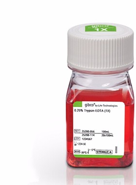 GIBCO gibco Invitrogen LIFE 25200-056 Trypsin-EDTA (0.25%) 100ml 胰酶  胰蛋白酶消化液EDTA 25200056