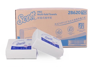 金佰利 28620-10 KLEENEX 擦手纸 卫生纸巾 软包装折叠式抽纸 250张/包 16包/箱