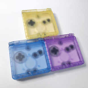 原装换壳GAMEBOY系列GBA SP GBASP游戏机掌机 SP高亮 透明夜光壳