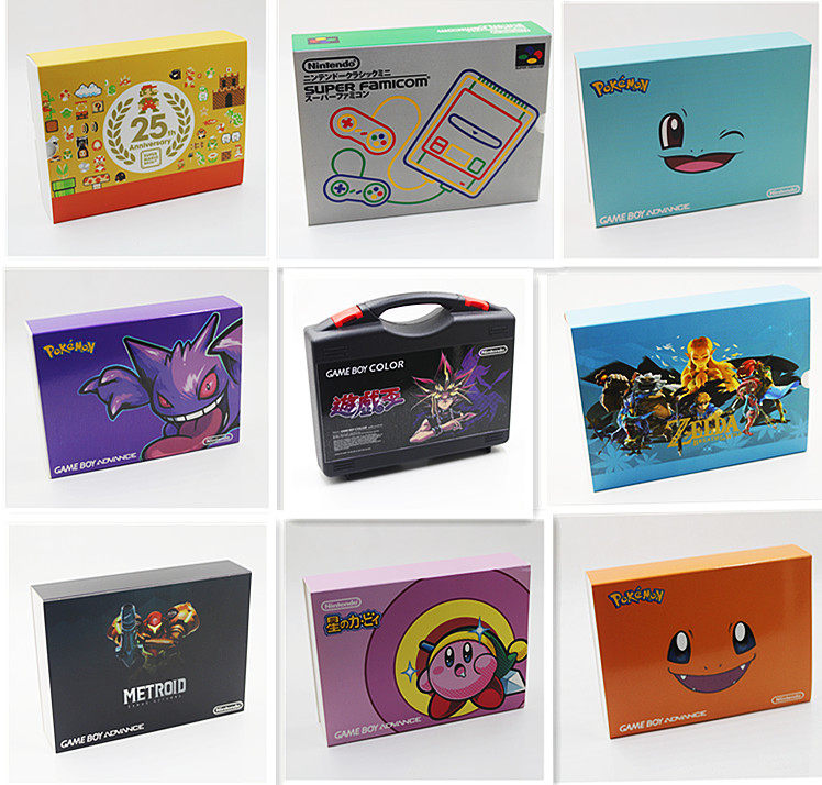 任天堂GBA游戏机包装DIY自制限定版怀旧掌机纸盒包装包邮