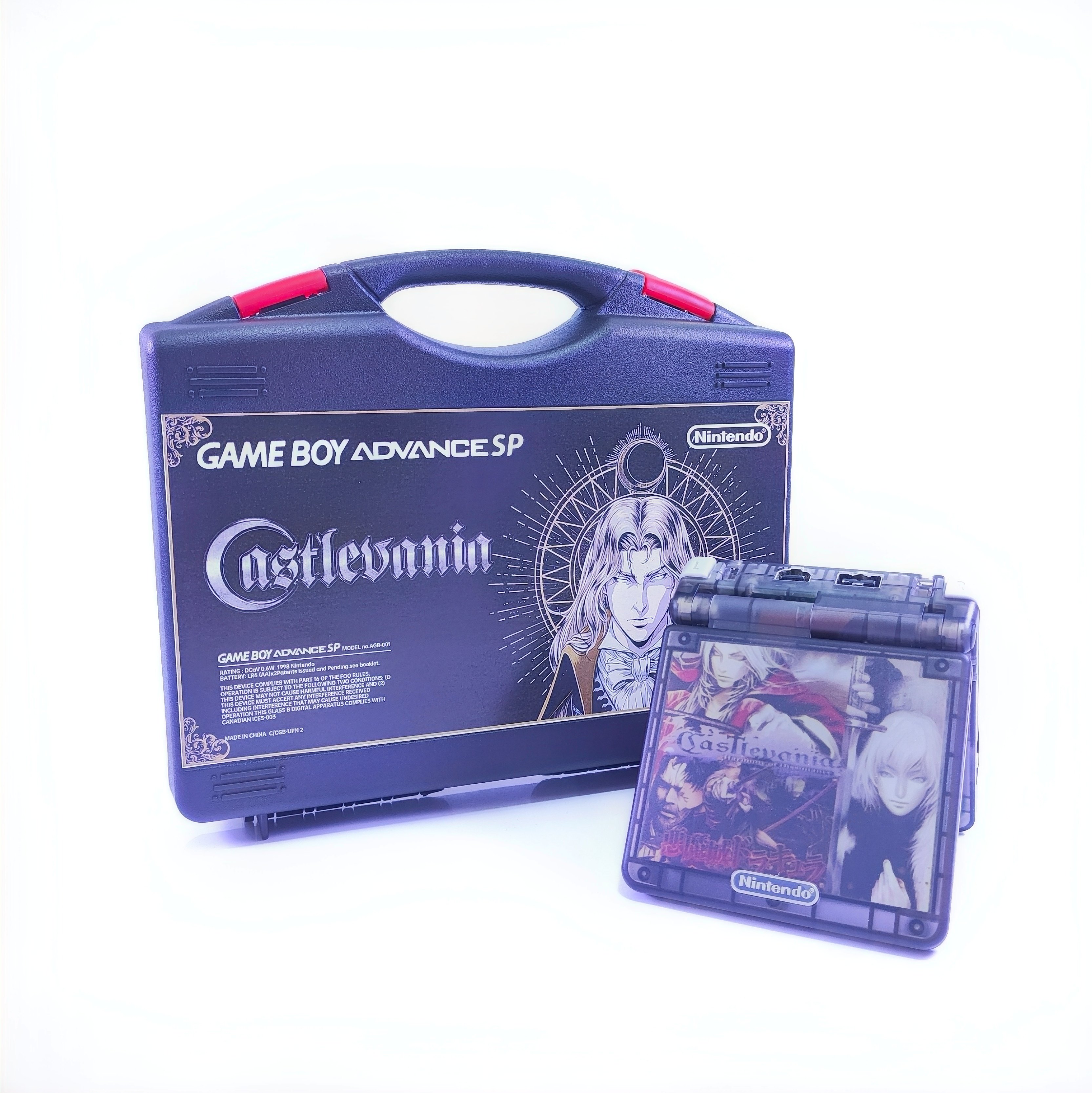 任天堂GBASP高亮iPS全贴合恶魔城限定版游戏机掌机GBA GAMEBOY