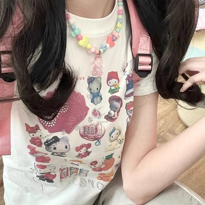 修身显瘦纯棉kt猫设计感夏季小众