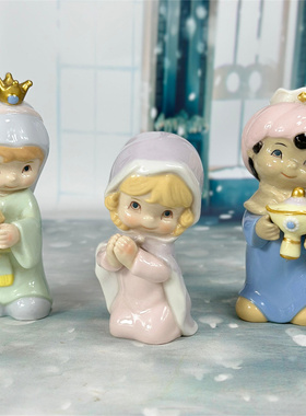 陶瓷摆件装饰品可爱男孩女孩