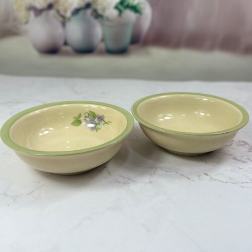出口订单陶瓷pfaltzgraff格拉芙手绘绿色条纹美式5.5寸碗米饭碗