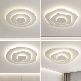 接入米家水波纹吸顶灯顶灯浪漫l书房灯现代简约超薄主卧室房间灯