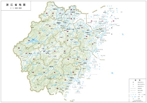 2022浙江省地图地形地势交通行政区划水系卫星旅游调高速公路铁路