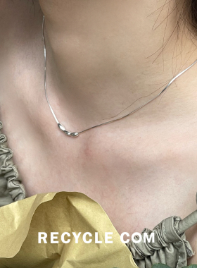 RECYCLE / 米粒纯银项链 S925银链简约日常饰品日韩ins百搭冷淡风