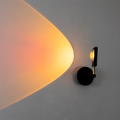 现代简约INS卧室壁灯投影氛围装 饰床头客厅餐过道楼梯夕阳红壁灯