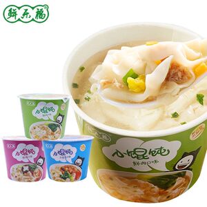 鲜乐福非油炸小馄饨整箱12桶装多口味泡面云吞即食混沌早餐面皮