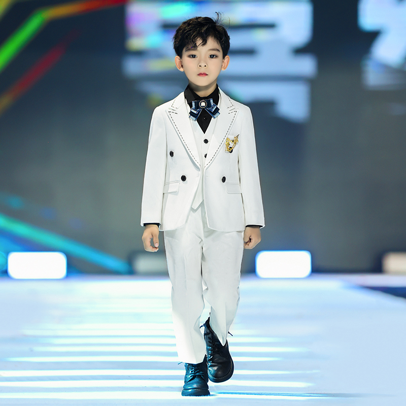 喜绒兔男童礼服生日演出演讲西服