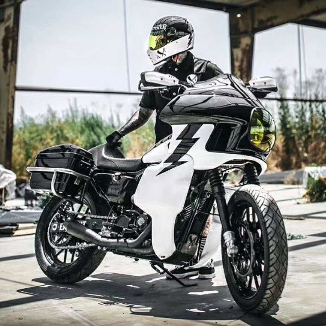 哈雷改装戴纳街霸路威混乱之子DS泰坦头导流罩883 1200运动者