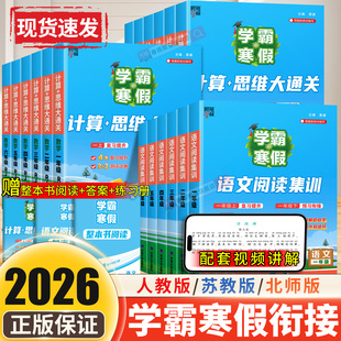 2026学霸寒假衔接作业一年级二年级三四五六年级下册上册全套练习册人教版 苏教北师5星语文阅读集训小学五星数学计算思维大通关