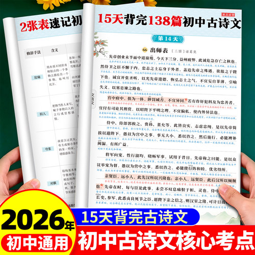 初中古诗文知识归纳文言文全详解