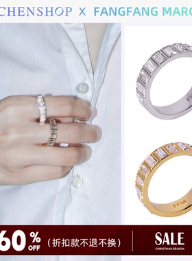 镀金排钻戒指2022春夏新品