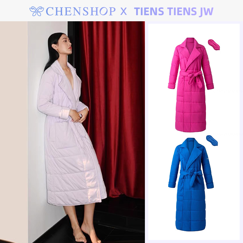 棉被睡袍保暖加棉长款系带