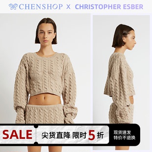 長袖 針織毛衣秋冬CHENSHOP設計師品牌 ESBER圓領短款 CHRISTOPHER