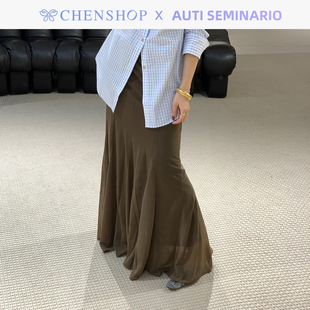 SEMINARIO时尚 AUTI 鱼尾伞型针织半身裙百搭女CHENSHOP设计师品牌