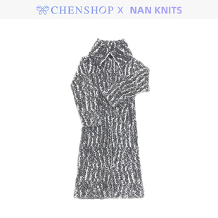 KNITS时尚 NAN 潮流雪地提花长外套小众百搭CHENSHOP设计师品牌