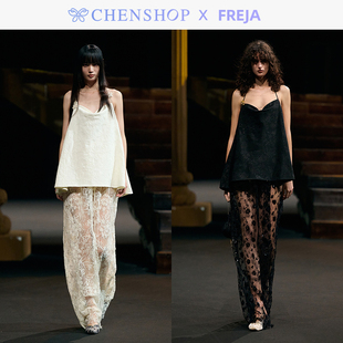 新品 Freja时尚 提花珠片绣花透视连衣裙小众女CHENSHOP设计师品牌