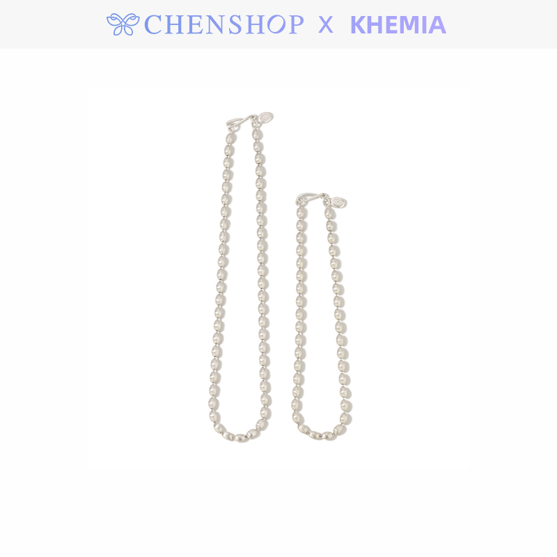 重工拉丝NacreEllipse串珠项链