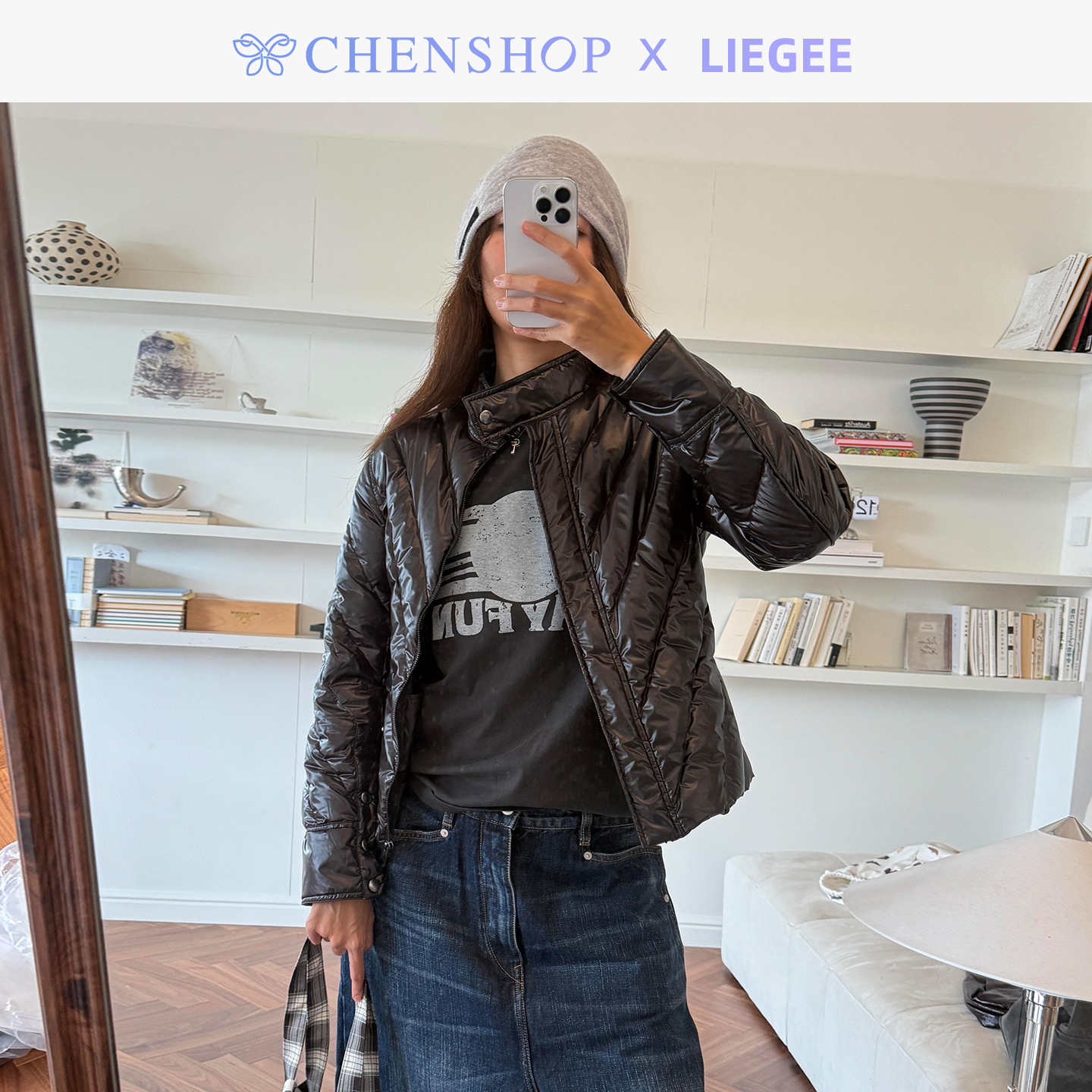 Liegee秋冬Renegade修身轻羽绒服外套简约百搭CHENSHOP设计师品牌
