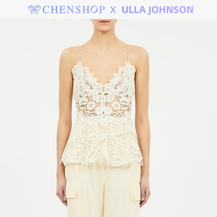 Johnson时尚 Ulla 镂空花朵吊带上衣性感百搭女CHENSHOP设计师品牌
