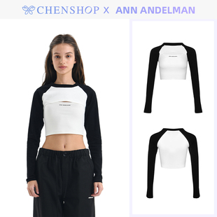 黑白插肩两件套长袖 T恤修身 ANDELMAN时尚 ANN CHENSHOP设计师品牌