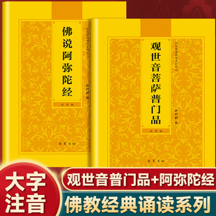 【2册】观世音+佛说阿弥陀佛 佛教文化国学经典读本传统文化佛学经书经文静心修心修行养性国学智慧 弘化常诵佛经系列之三诵佛诚心