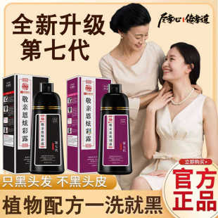 敬亲恩炫彩露官方旗舰店第七代泡泡沫染发剂膏植物天然纯正品女男