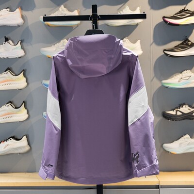 李宁户外CF溯万龙甲黑龘冲锋衣女子2026新款宽松连帽外套AEMW014